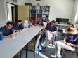 PJ-Unterricht in der Hautklinik: konzentriertes Arbeiten in kleiner Gruppe.